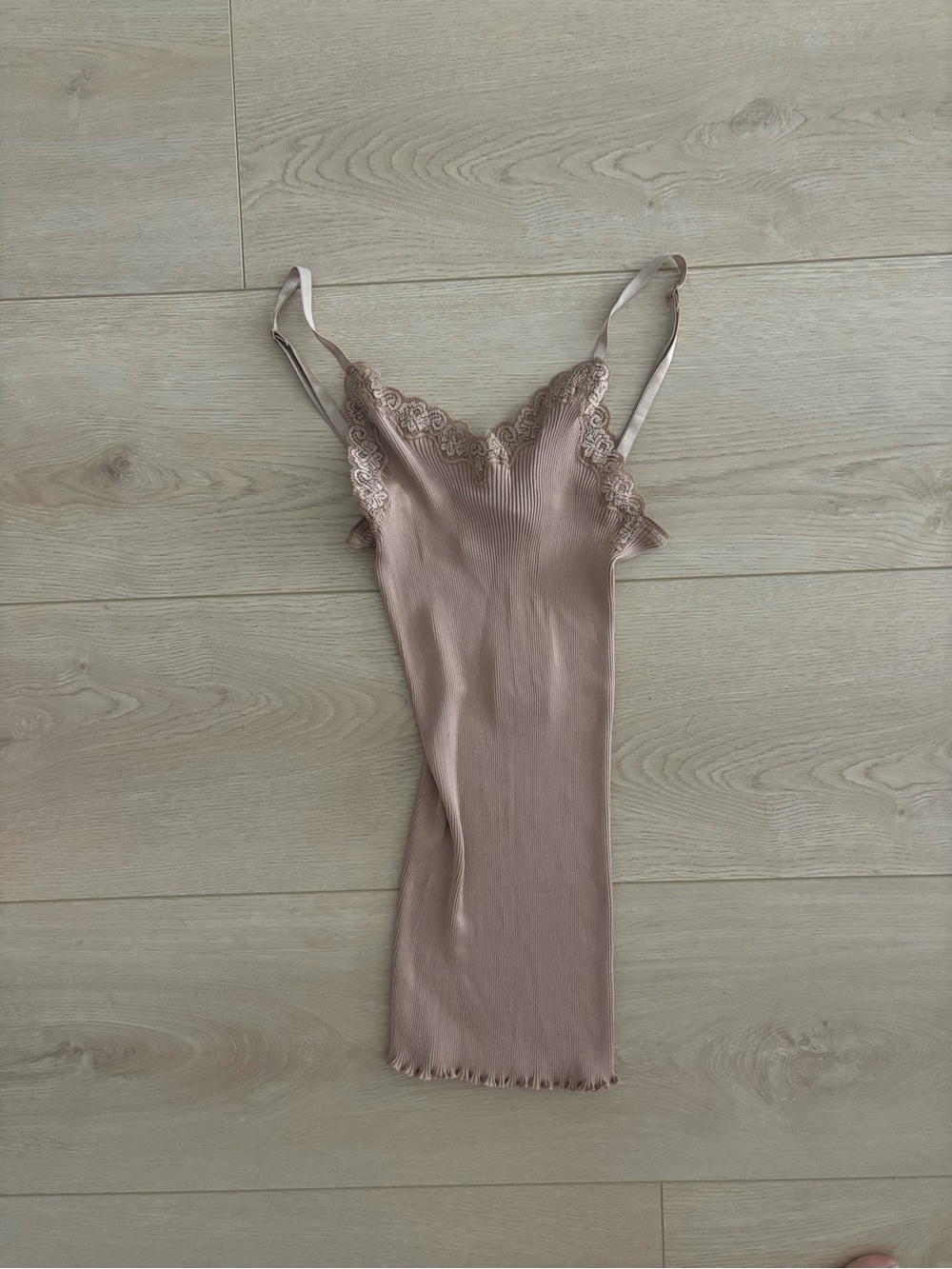 BCBG Women's Lace-Trim Slip Tank - Nude